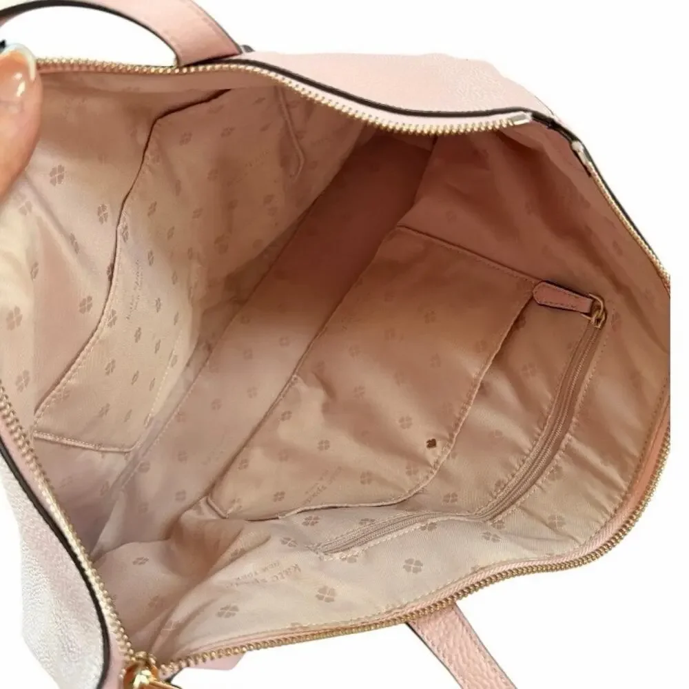 Kate Spade New York All Day Large Leather Zip Top Tote - Light Pink - Picture 9 of 9